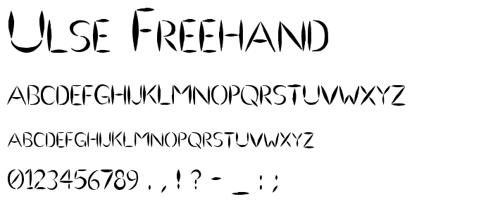 Ulse Freehand  font